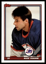 1991-92 Topps !! Mark Osborne Winnipeg Jets #345