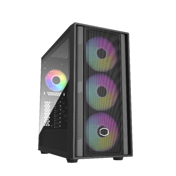 Cooler master case supporto mb connettori retro 4 ventole argb (3x140 fronte, x120 r - Immagine 5