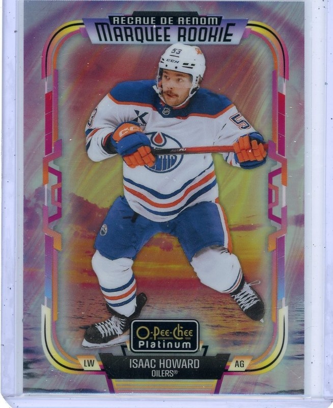 2025-26 OPC PLATINUM Hockey SUNSET MARQUEE ROOKIE Oilers Isaac Howard