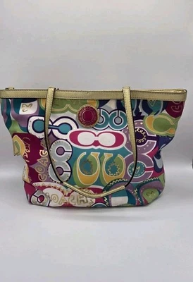 【美品】大人気COACH POPPY グラフィティ バッグ Coach Poppy Graffiti Glam Hearts Tote Glam Satchel 14635 | eBay