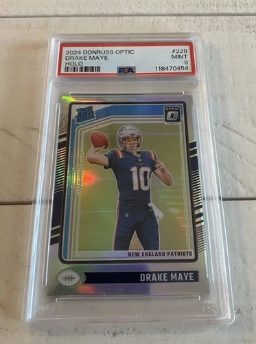 2024 Panini Donruss Optic - Rated Rookie Drake Maye #229 Holo Prizm (RC) PSA 9📈