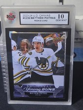 23-24 UD Canvas Matthew Poitras Young Guns 🚨🚨🚨 KSA 10 Pristine Gem Mint