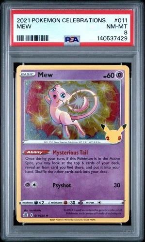 2021 POKEMON CELEBRATIONS #011 MEW PSA 8