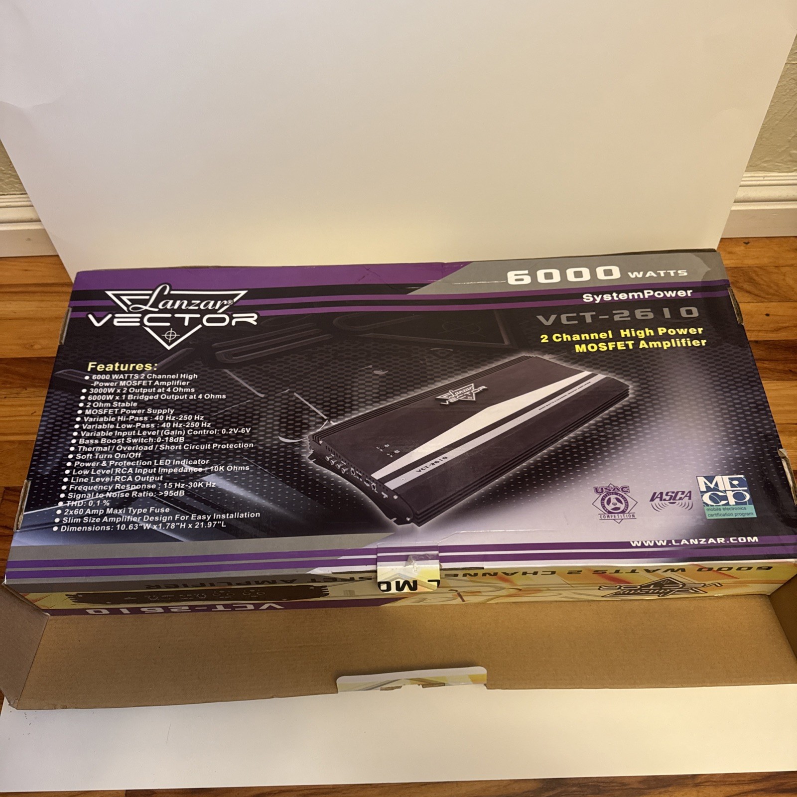 NEW Lanzar Vector VCT2610 Car MOSFET Amplifier, 2-Channel, 6000 Watts 