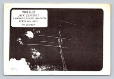 Ham Radio QSL VK6KJZ Perth Australia 1982 TS180S Ricevitore Kenwood