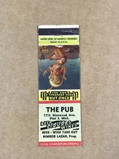 Vintage Used The Pub - Flint, Michigan Matchcover - Risqué