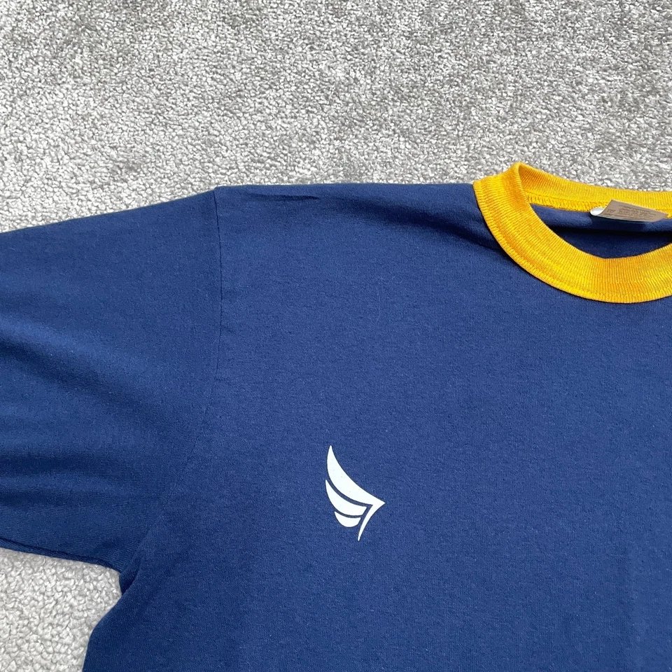 Augusta Ringer T-Shirt Unisex Adult Medium Blue Yellow AFC Richmond Ted Lasso - Image 4 of 4