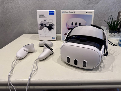 Meta Quest 3 512GB + BOBOVR M3 Pro Akku Headstrap + OVP + Zubehör   Top Zustand