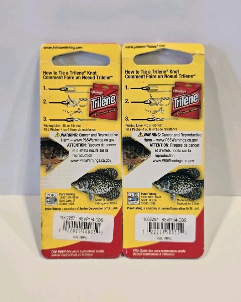 Johnson Beetle Spin 1/4 унц Catalpa черная полоса лот из 2 приманок для краппи мелкой рыбы - Изображение 2 из 2