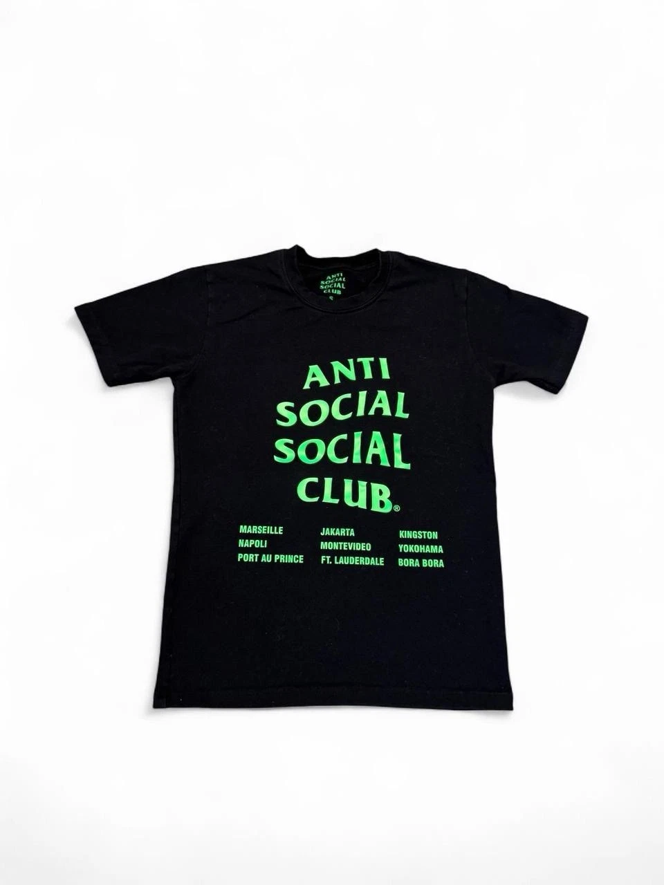 T shirt Anti Social social club ASSC città europee nero verde taglia S uomo
