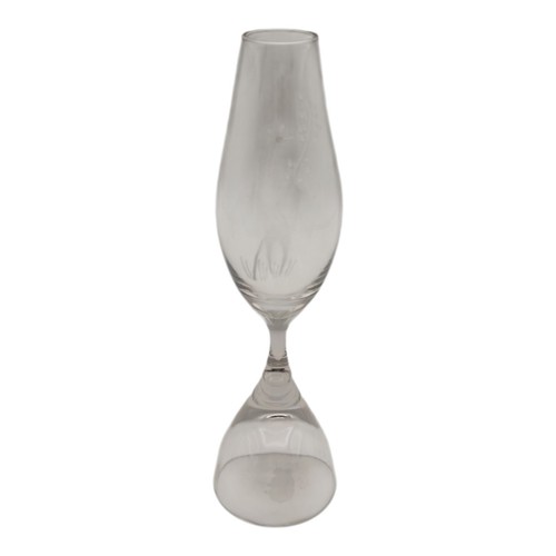 Clear Glass Small Bud Vase Glass Etched Giraffe