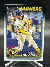 2024 Topps Series 2 JACKSON CHOURIO SHORT PRINT VARIATION #698 BREWERS RC 