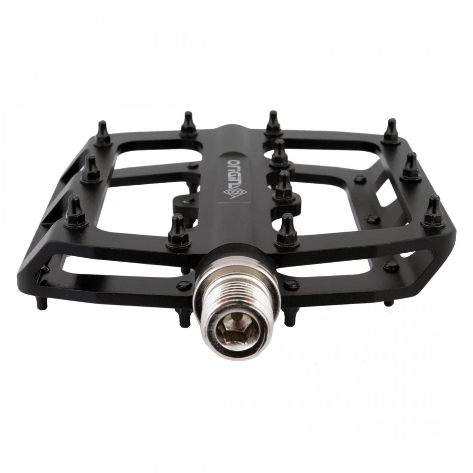 Origin8 Rascal Platform Pedals 9/16" Concave Aluminum Body Removable Pins Black - Image 3 of 4