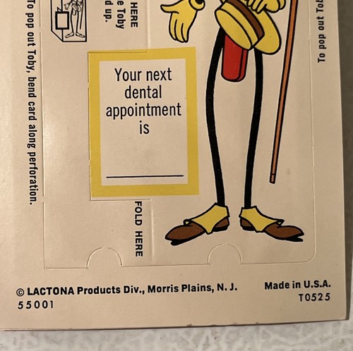 Vintage 1960s Dentist Dental Toby Toothbrush Trident Gum Pack NOS Full Unopened - Picture 7 of 7