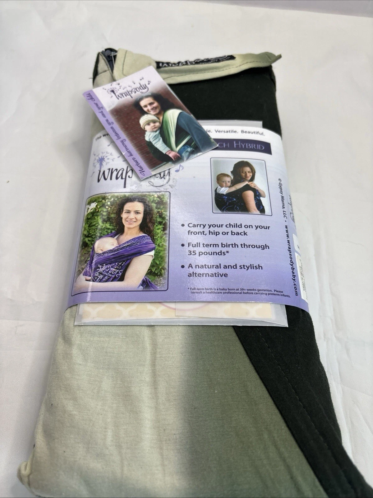 Gypsy Mama Wrapsody Wrap Stretch Hybrid Wraparound Baby Carrie One Size Green
Opens in a new window 