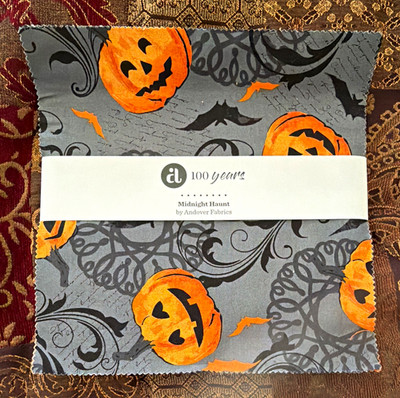 Andover Fabrics Midnight Haunt Layer Cake 42pcs 10'' Cotton + (3) batting pkgs