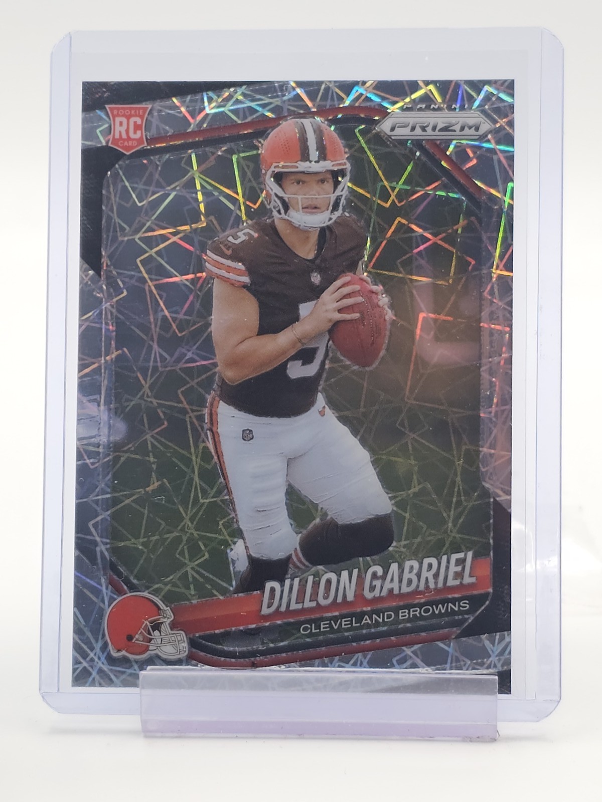 DILLON GABRIEL 2025 PRIZM SILVER LAZER ROOKIE #372 CLEVELAND BROWNS Q3976
