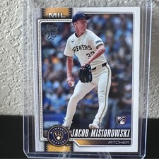 Topps 2026 Series 1 Player Number Variation Rookie Jacob Misiorowski #10 Brewers
