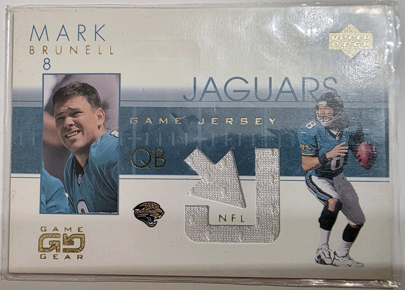 2001 UD Game Gear Jerseys Mark Brunell #MB-J Jacksonville Jaguars
