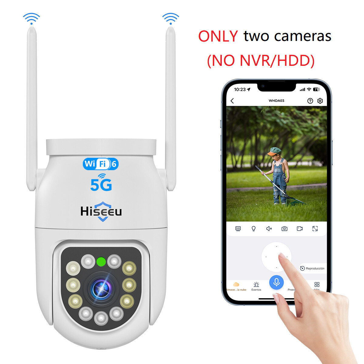 Hiseeu 3MP 16CH NVR Outdoor Wifi PTZ Audio IP Security Camer