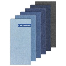 Denim Patches for Inside Jeans - Iron On 4 in x 8.9 (1 Pack), Mix Colors