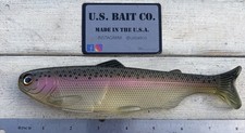 Weedless Swimbait 8” wedge tail Color Clear Stock Trout Lot Of 1 Bait
