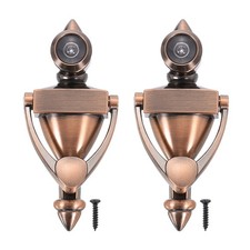 9/16" 2 Piece Door Hinge with Viewfinder Diecast Construction Red Bronze