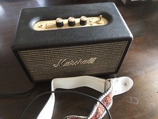 Marshall Kilburn Portable Black Bluetooth Speaker - Lennon Strap