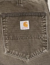 Carhartt Men's Relaxed Fit Ripstop Brown Cargo Pants 38x30 Utility Grunge