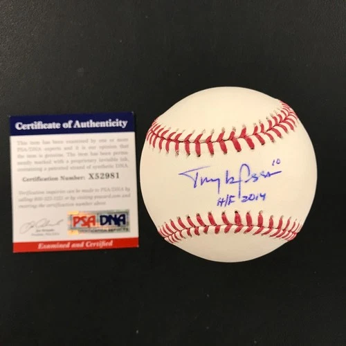 Tony LaRussa SIGNED Rawlings MLB Baseball PSA-DNA Certified "HOF 2014"