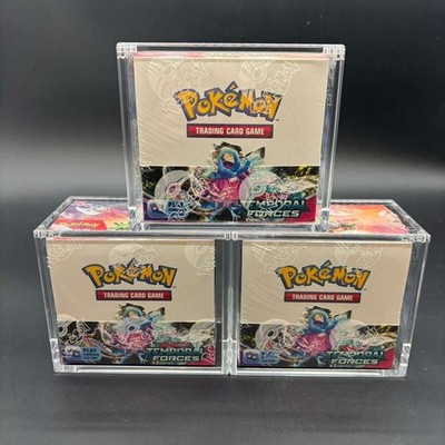 Lot (3) Pokemon TCG SV04 Temporal Forces Booster Boxes SEALED/NEW w/  Acrylic | eBay