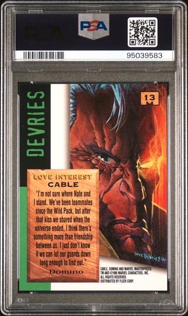 1995 Marvel Masterpieces PSA 10 Cable Emotion Signature Series PSA 10 Pop 4 view 2