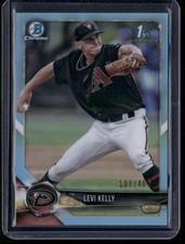 2018 Bowman Draft #BDC-102 Levi Kelly Chrome Sky Blue Refractor #/402