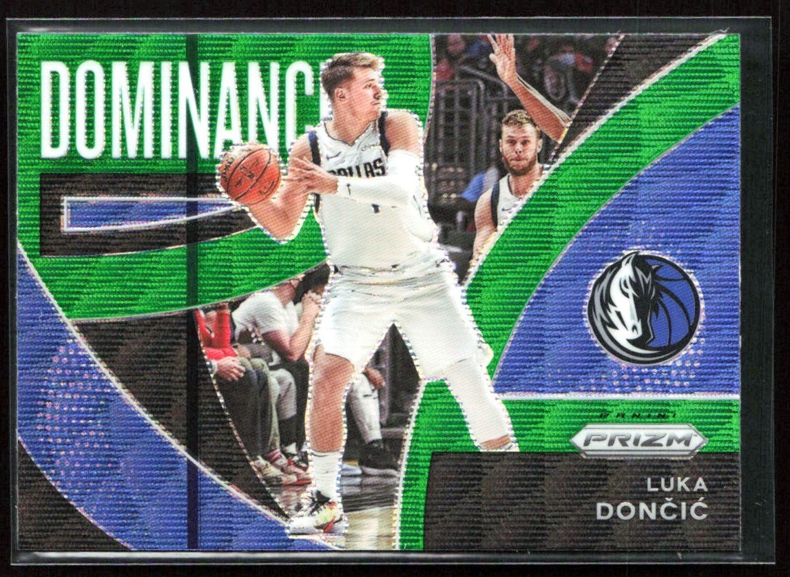 Luka Doncic 2021-22 Panini Prizm Dominance Green Wave #10 Dallas Mavericks