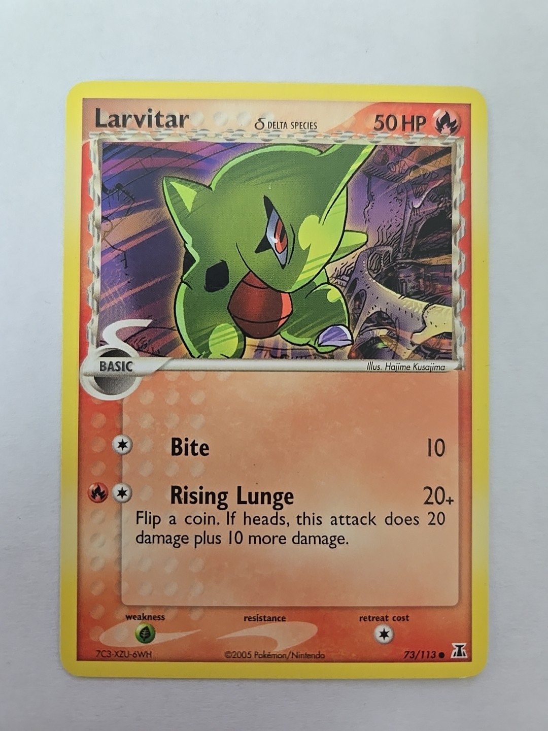 Pokemon Card - Delta Species 73/113 - LARVITAR (common) - NM