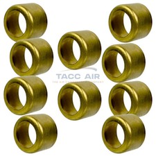 10 Pack 32567 Brass Ferrule .675" ID x .515" Long Smooth Crimp Hose Fitting