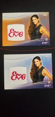 2021 Topps WWE Women's Division Super Star Logo Patch Orange And Blue Eve ##