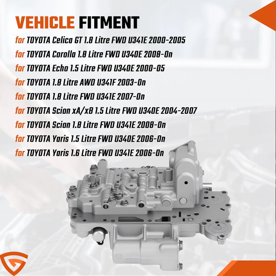 Cuerpo de válvula de transmisión U340E U341E para Toyota Yaris Corolla Scion 1.5/1.6/1.8L Foto 2 de 4