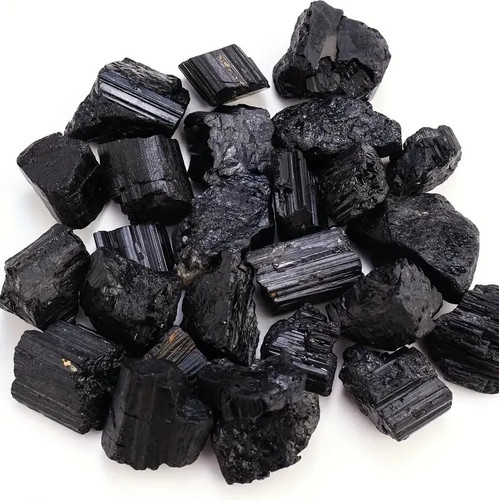 100g Natural Black Tourmaline Raw Stones Irregular Crystal Mineral Specimens
