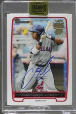 2017 Topps 34/49 Francisco Lindor (2012 Bowman Prospects) Buyback Auto 1v3