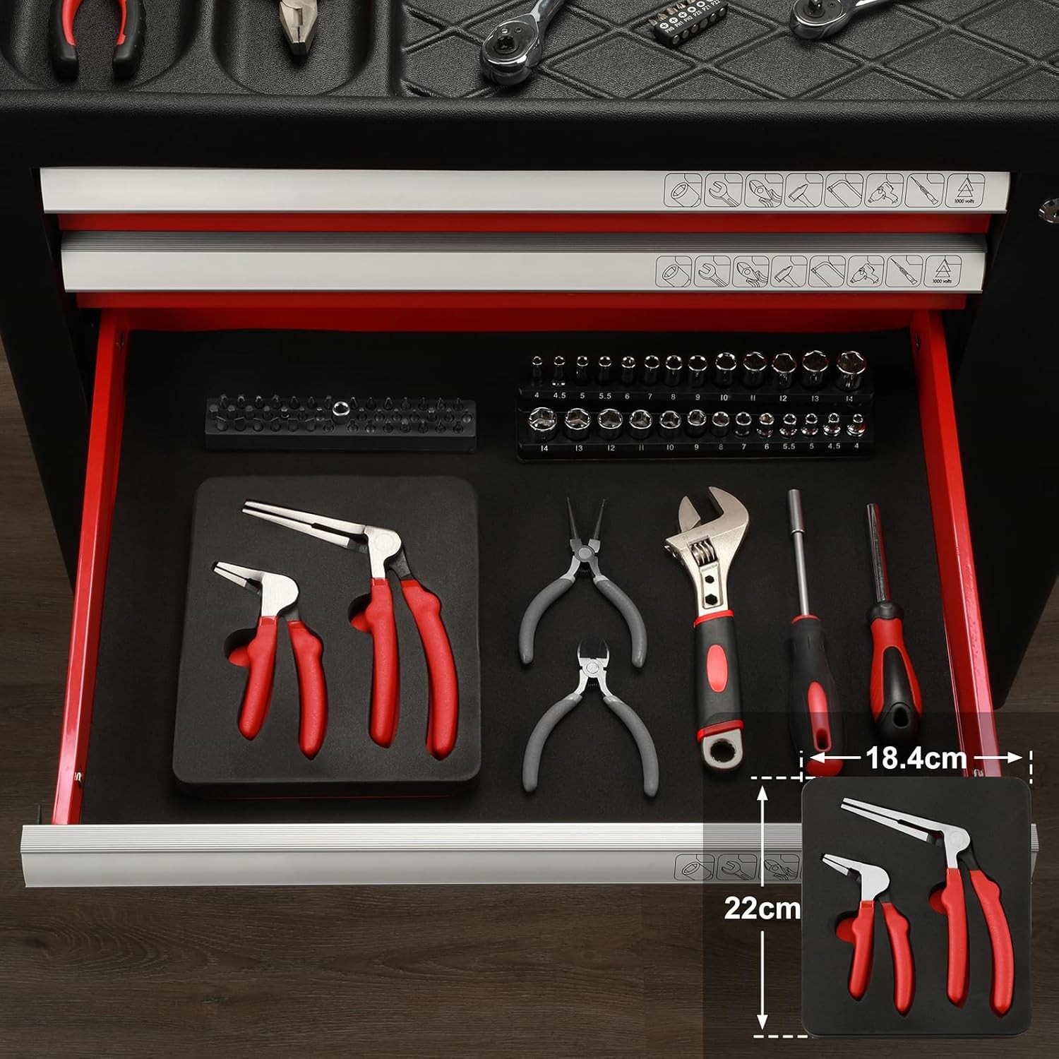 6"&8" Kiwi Bent Head Needle-Nose Pliers, Angled Head Long Nose Pliers