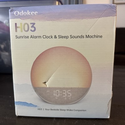 Odokee Sunrise Alarm Clock and Sleep Sounds Machine H03 White F2E