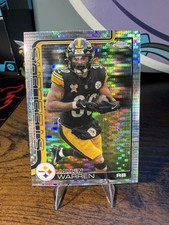 2025 Topps Chrome #253 Jaylen Warren Pulsar Refractor Pittsburgh Steelers