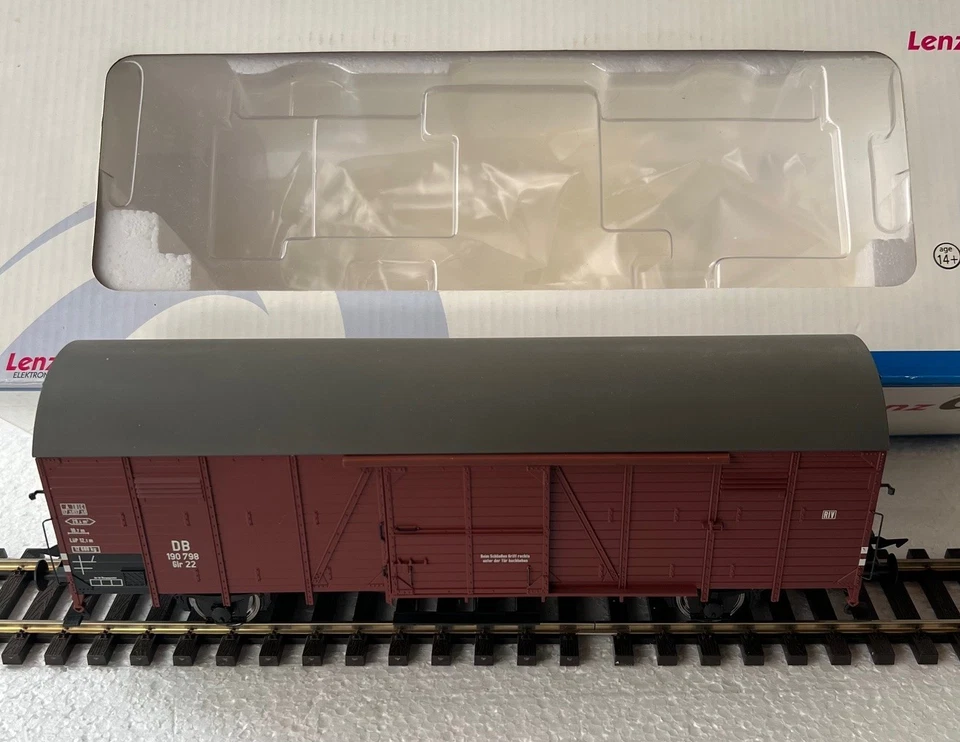 Spur 0: Lenz 42212-01 Güterwagen DB, Epoche III, NEU in OVP - Bild 2 von 4
