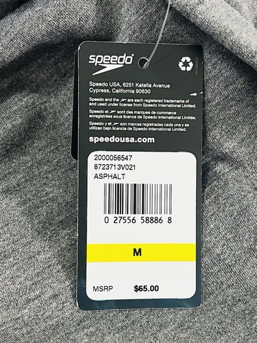 Speedo Women's UV Cover Up Aquatic Quarter Sleeve Robe Asphalt Gray Size M - Picture 10 of 10