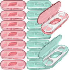 14 Packs Travel Dental Floss Pick Case, Holder, Come with 140Pcs Premium QUALIAL