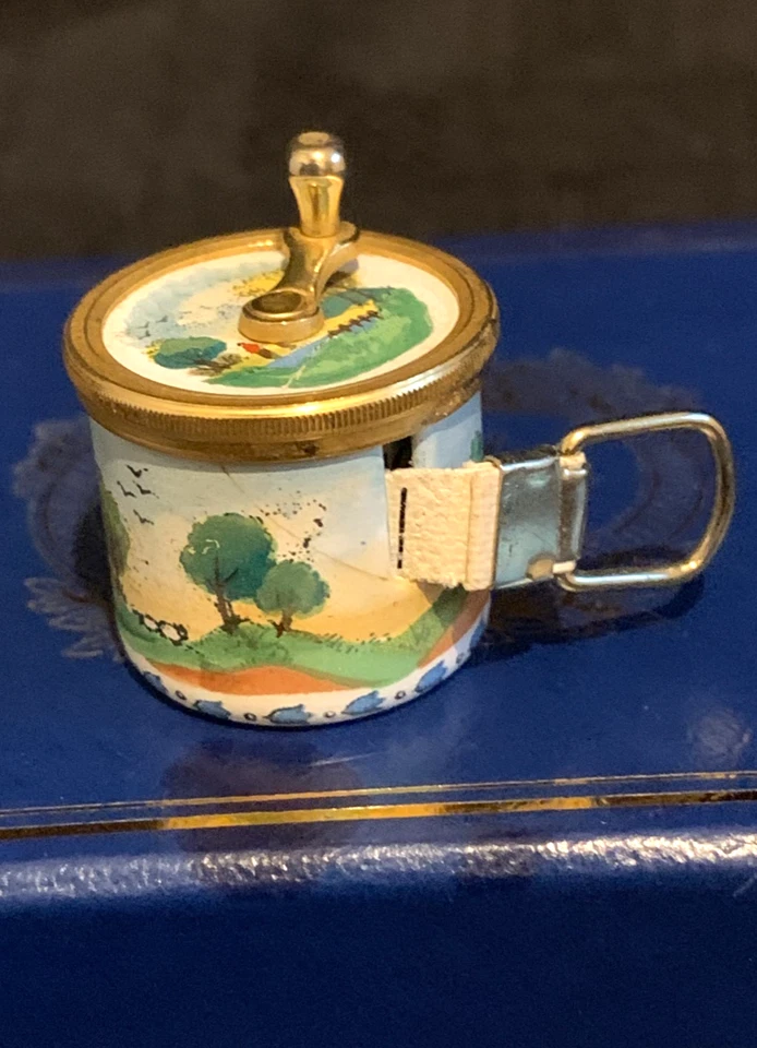 Bilston and Battersea Enamel Countryside Scene Tape Measure Discontinued - Image 4 of 4