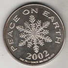 2002 PEACE ON EARTH MERRY CHRISTMAS .999 FINE SILVER 1 TROY OZ SILVER ART ROUND