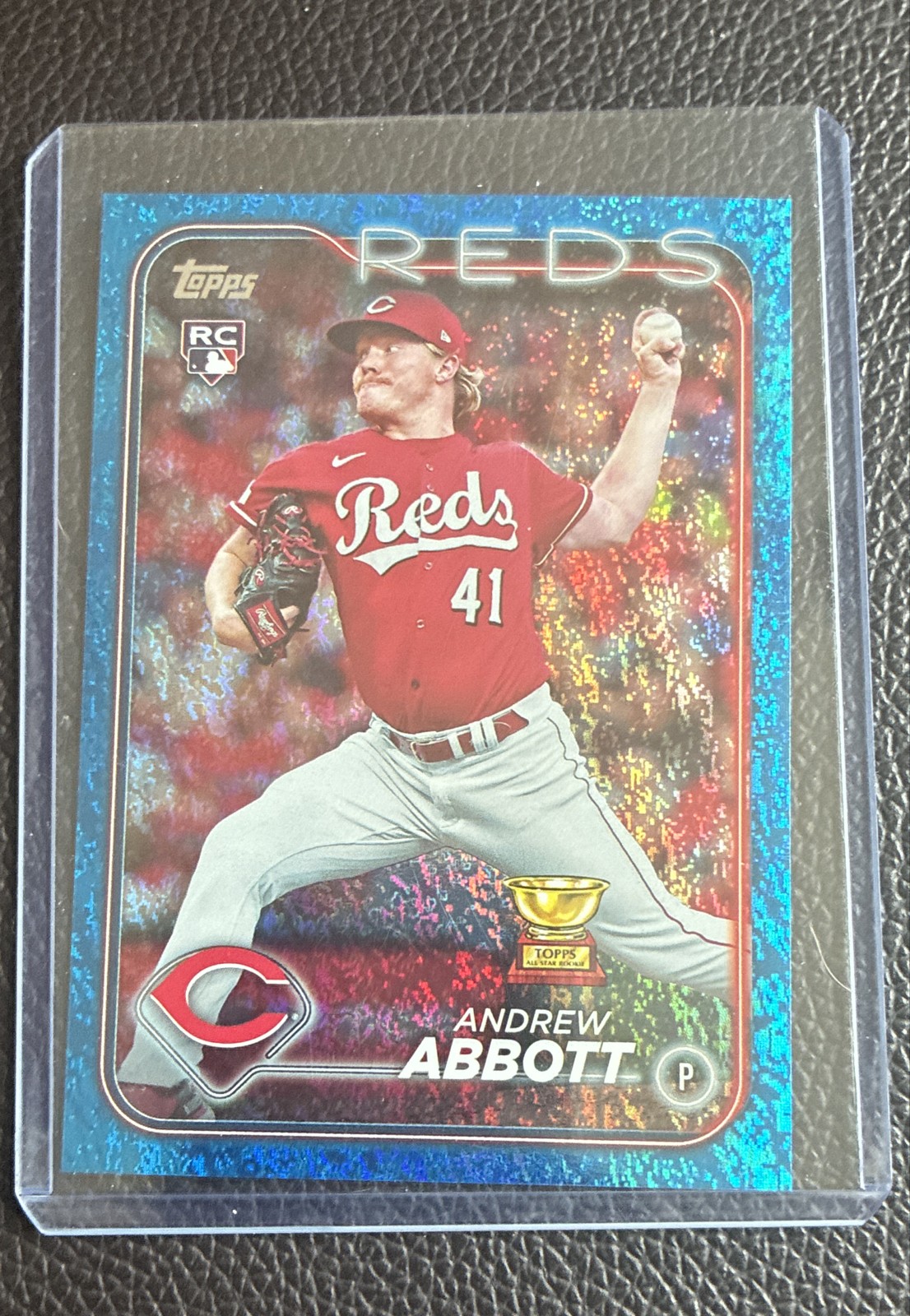 2024 Topps Series 1 - Andrew Abbott #214 Blue Holofoil /999 (RC)