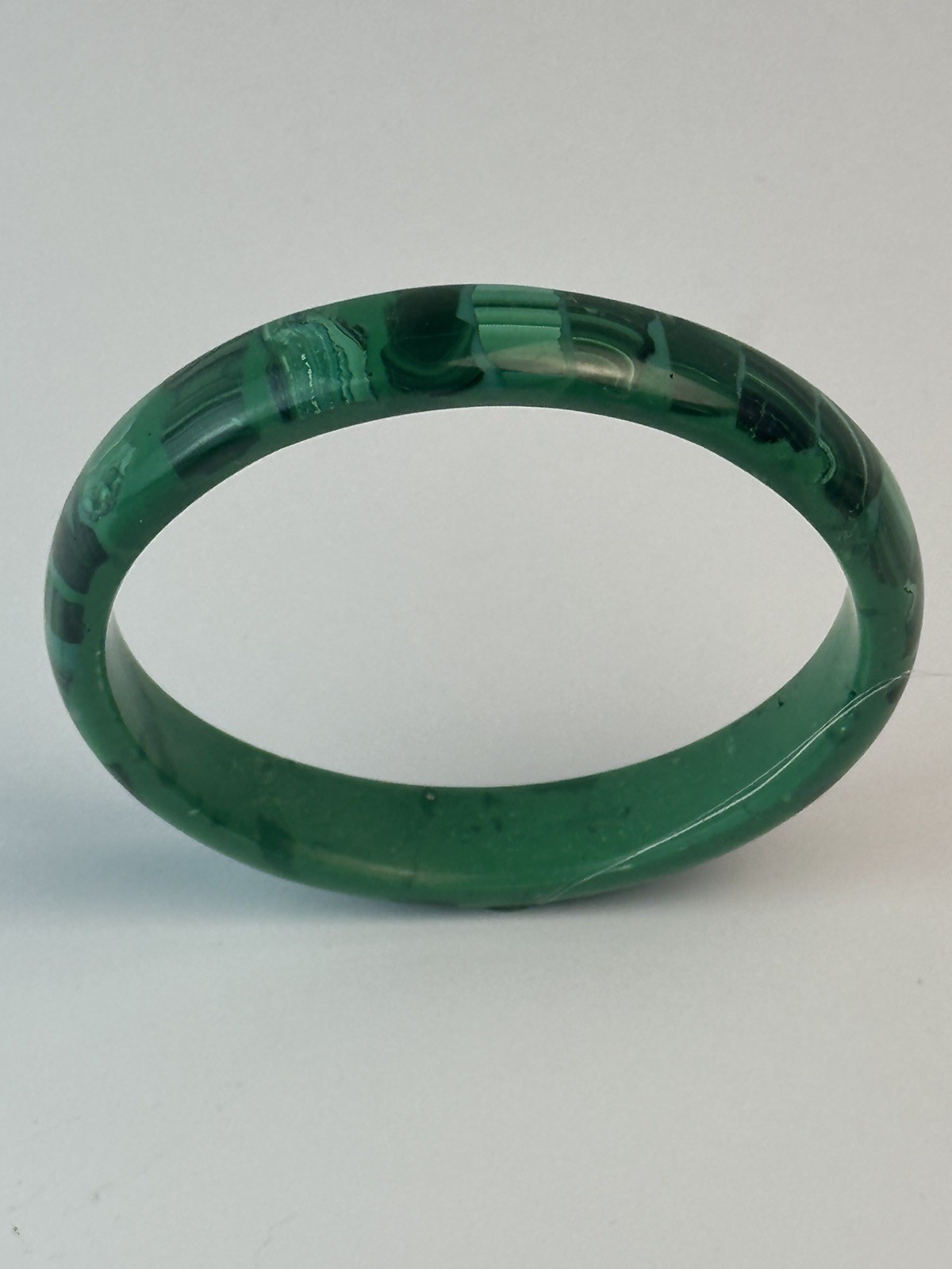 Handmade Solid Green Emerald Stone Bracelet - image 3